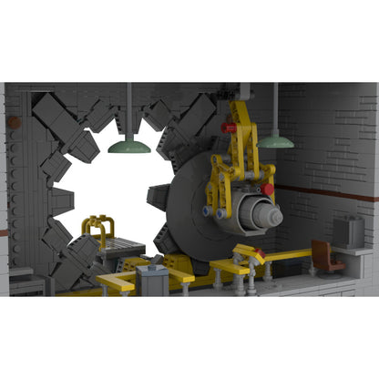 vault-tec vault door building set | fallout diorama | moc-201437 - 8