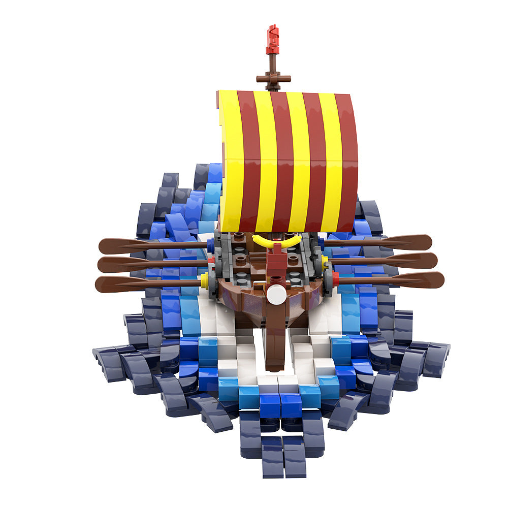 viking surf boat building set | lego compatible - 3