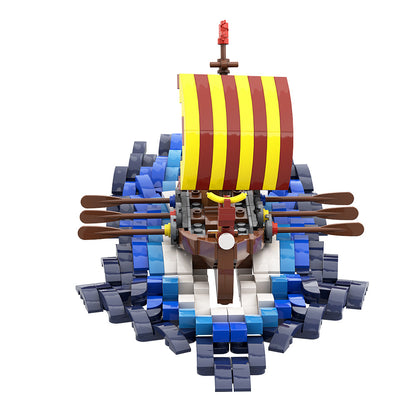 viking surf boat building set | lego compatible - 3