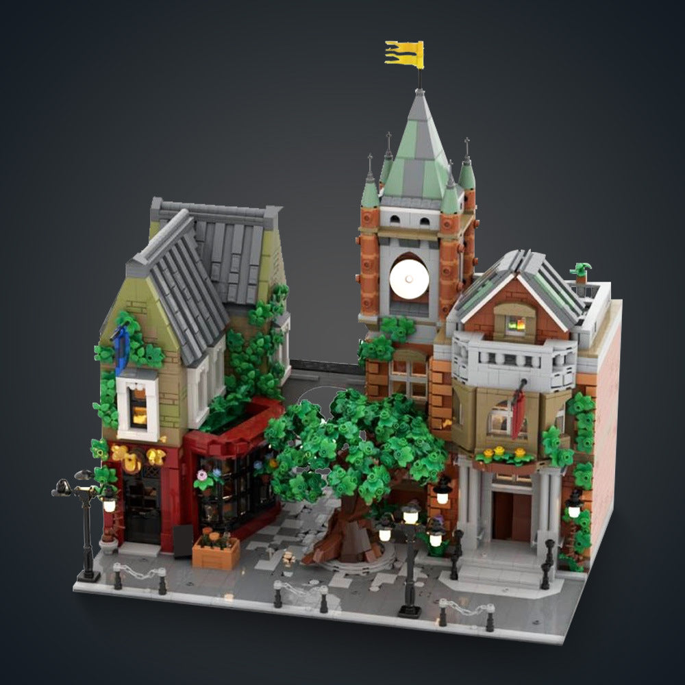 village square building set | moc-202302 - 1