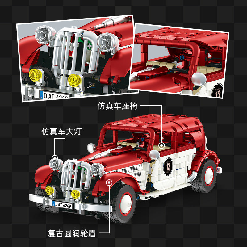 vintage car model oranment - 916 pcs | jiestar 9106 - 2