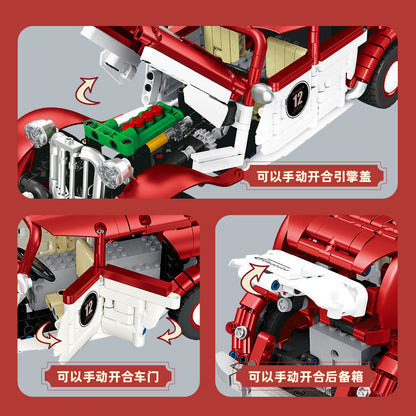 vintage car model oranment - 916 pcs | jiestar 9106 - 4