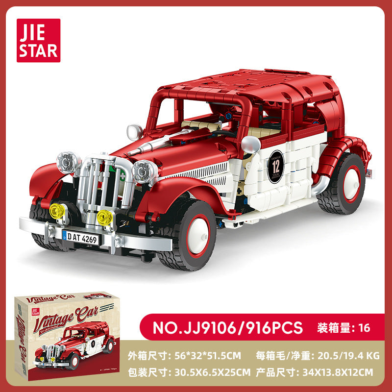 vintage car model oranment - 916 pcs | jiestar 9106 - 6