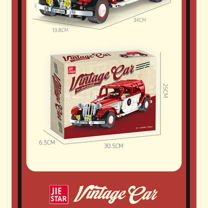 vintage car model oranment - 916 pcs | jiestar 9106 - 7