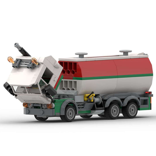 vintage octan tanker truck building set | moc-92111 - 3