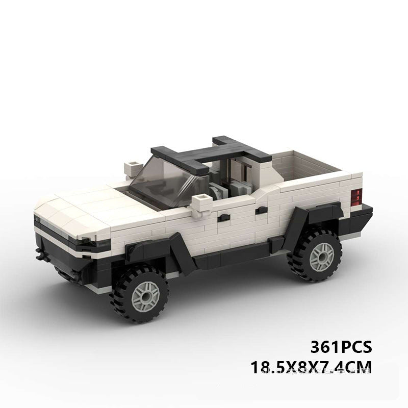 vw golf mk1 cabrio white building set | moc-38074 - 6