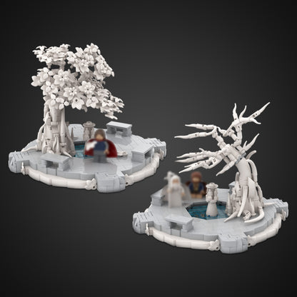 white city courtyard building set | lotr | moc-221927 - 2