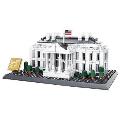 white house in washington building blocks set - wange bricks - 5