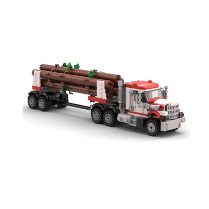 white stallion logging truck building set | moc-142134 - 1