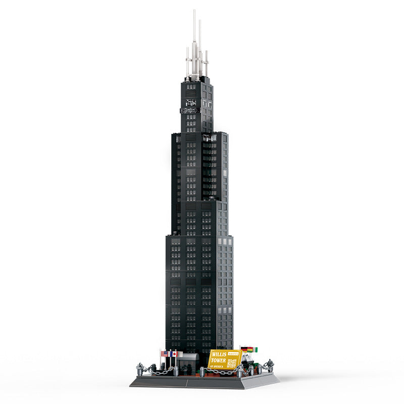 willis tower, chicago, usa - building blocks set - wange bricks - 5