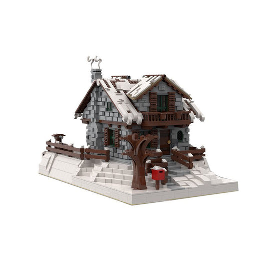 winter chalet building set | moc-38793 - 1