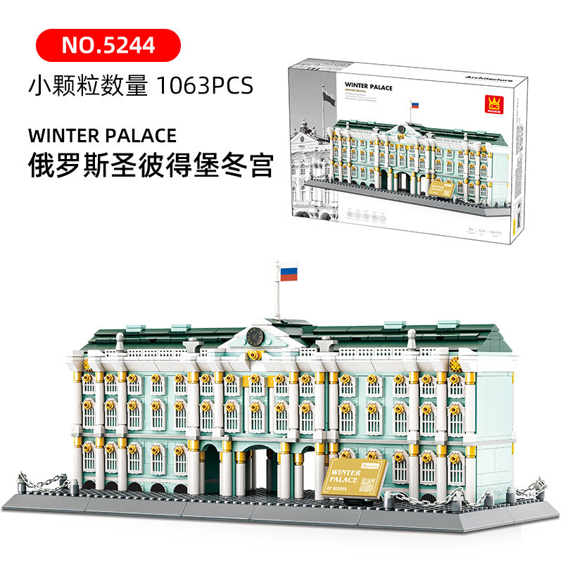 winter palace in st. petersburg - building blocks set - wange bricks - 3