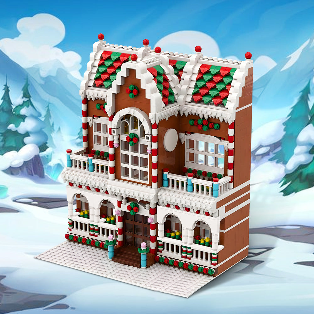 winter village town house building set | moc-200776 - 1
