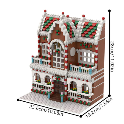 winter village town house building set | moc-200776 - 4