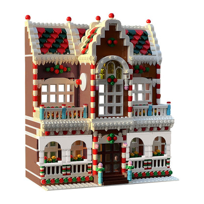 winter village town house building set | moc-200776 - 5