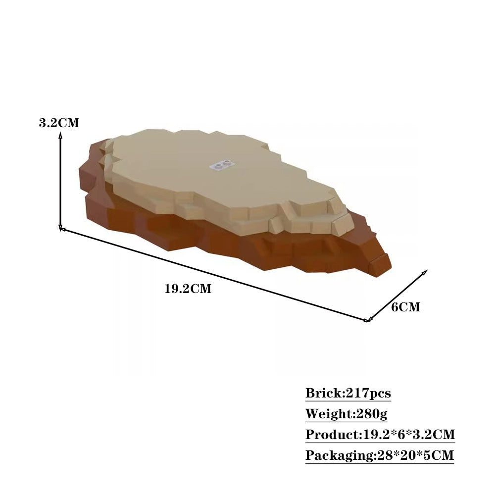 Wolf with Dirt Outcrop Base Building Set | MOC-7509