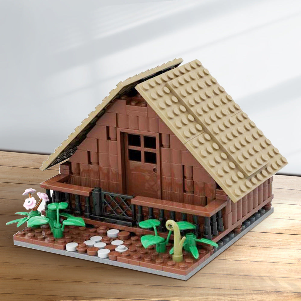 wooden house building set | moc-146915 - 1