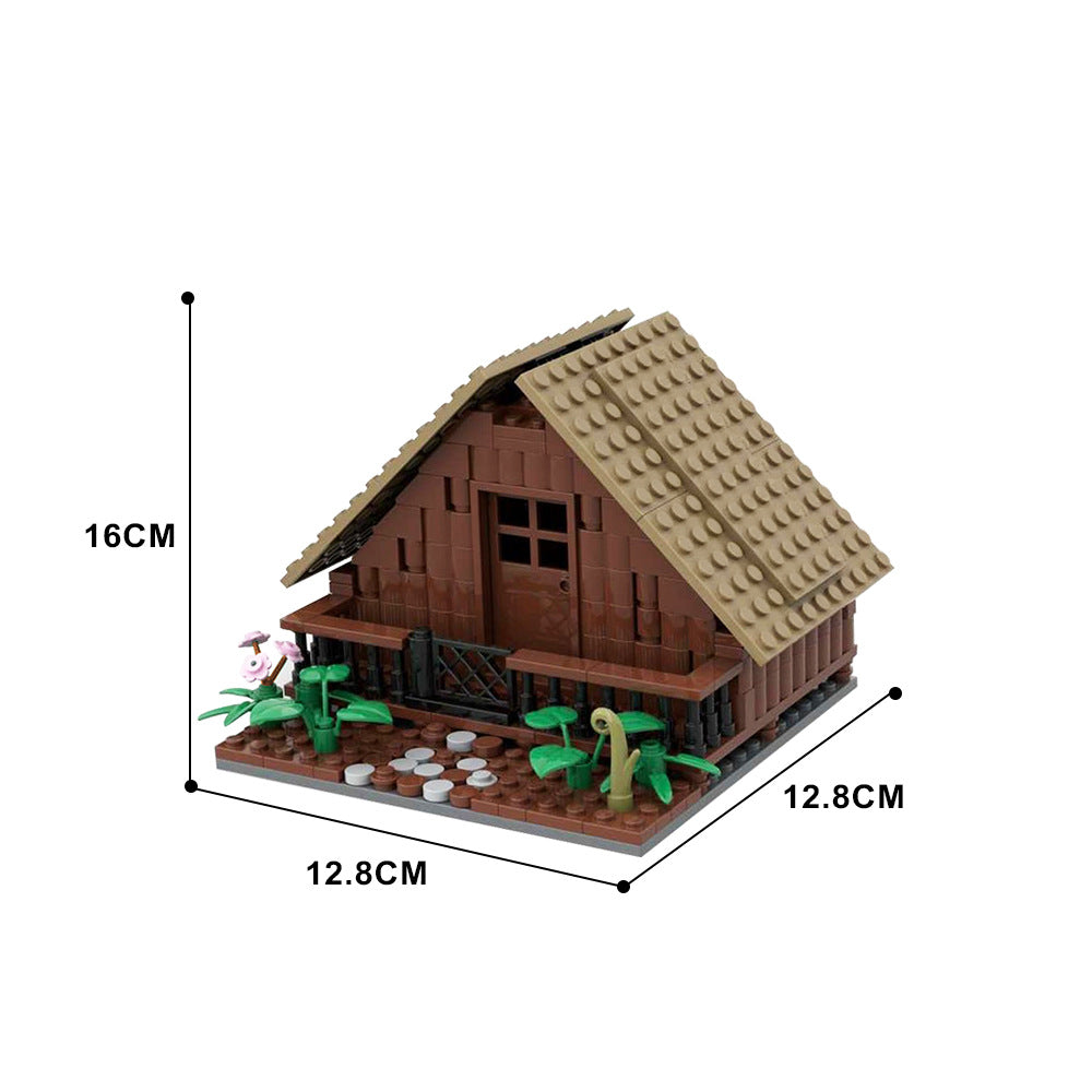 wooden house building set | moc-146915 - 3