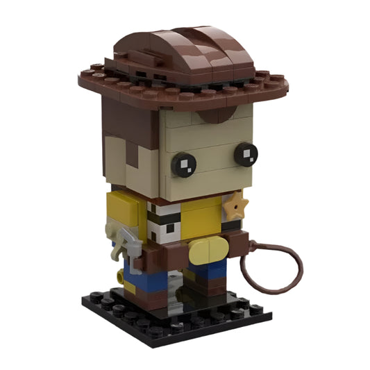 woody cowboy brickheadz set | lego-compatible toy story moc - 1