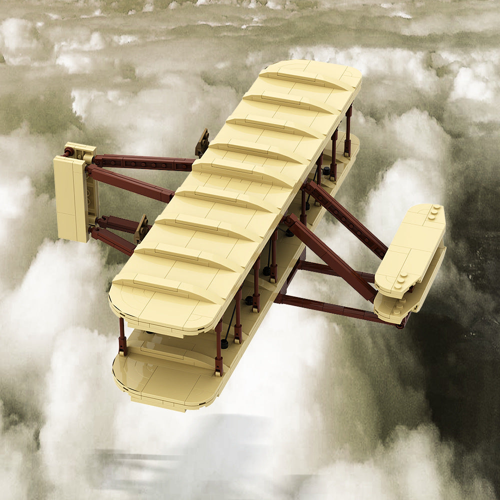 wright brothers airplane building set | lego compatible - 1