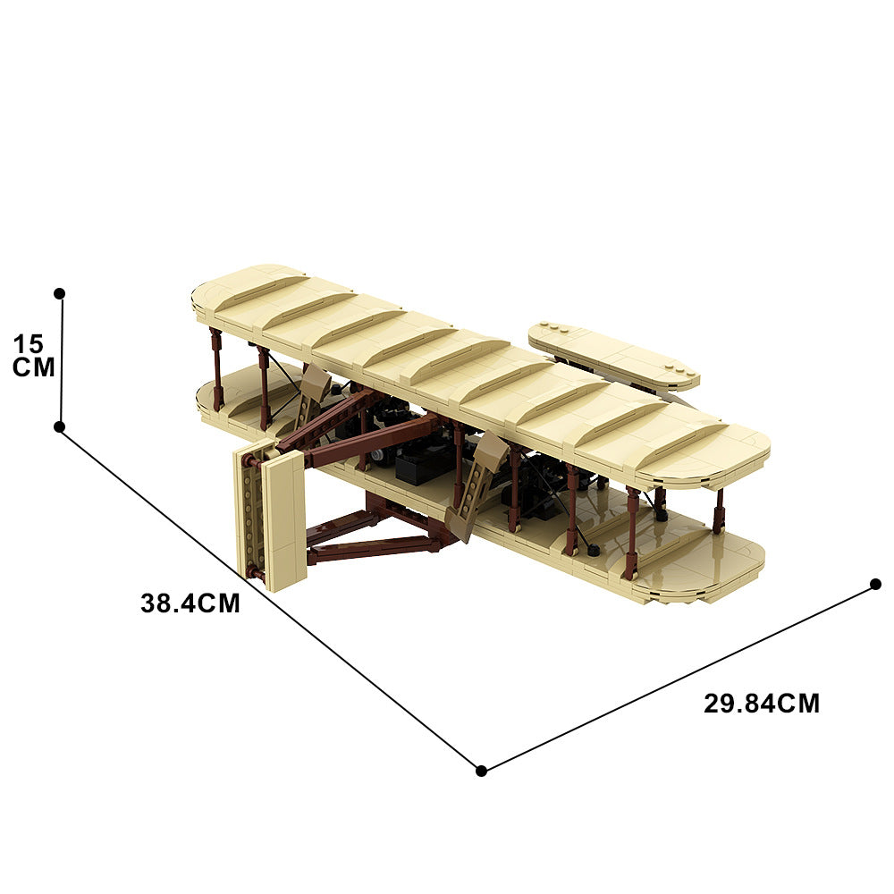 wright brothers airplane building set | lego compatible - 4