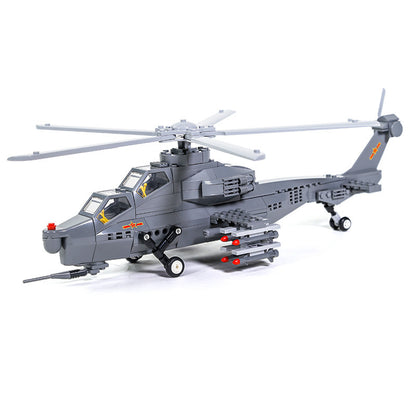 wuzhi-10 attack helicopter - building blocks set - wange bricks - 3