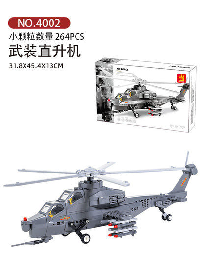 wuzhi-10 attack helicopter - building blocks set - wange bricks - 4