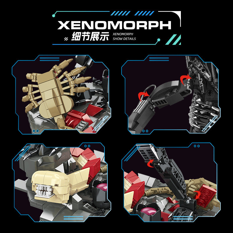 xenomorph alien building blocks - 882 pcs | jiestar 9154 - 3