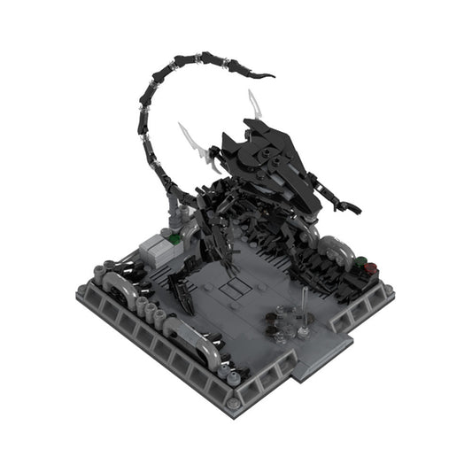 xenomorph queen building set | aliens micro diorama | moc-199999 - 4