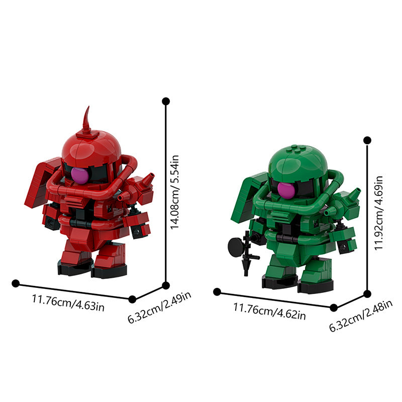 zaku gundam robot building set from mobile suit gundam - 4