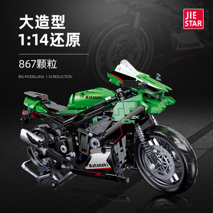 zx-10r motorcycle building blocks set - 867 pcs | jiestar 91023 - 1