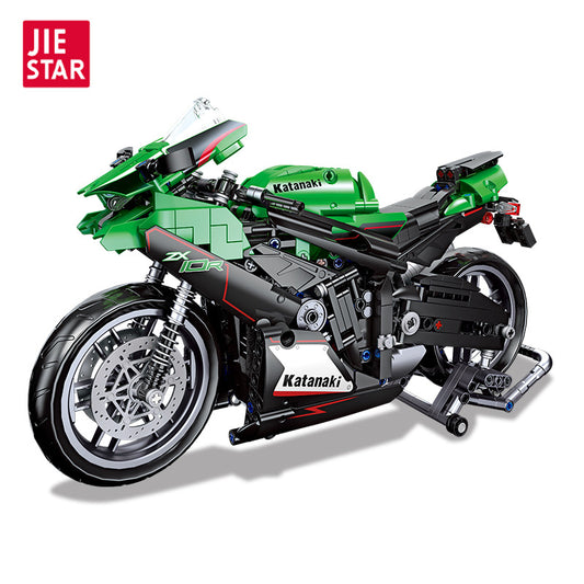 zx-10r motorcycle building blocks set - 867 pcs | jiestar 91023 - 4